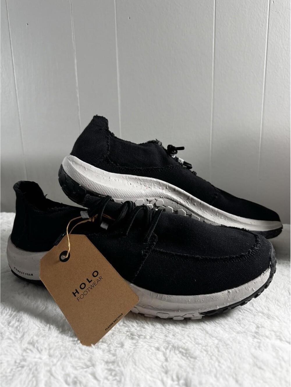 Holo Eco ATHENA Lace Men’s Size 14 3am/ (HM123593) Black Canvas With White Soles